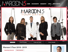 Tablet Screenshot of maroon5tourdates.com